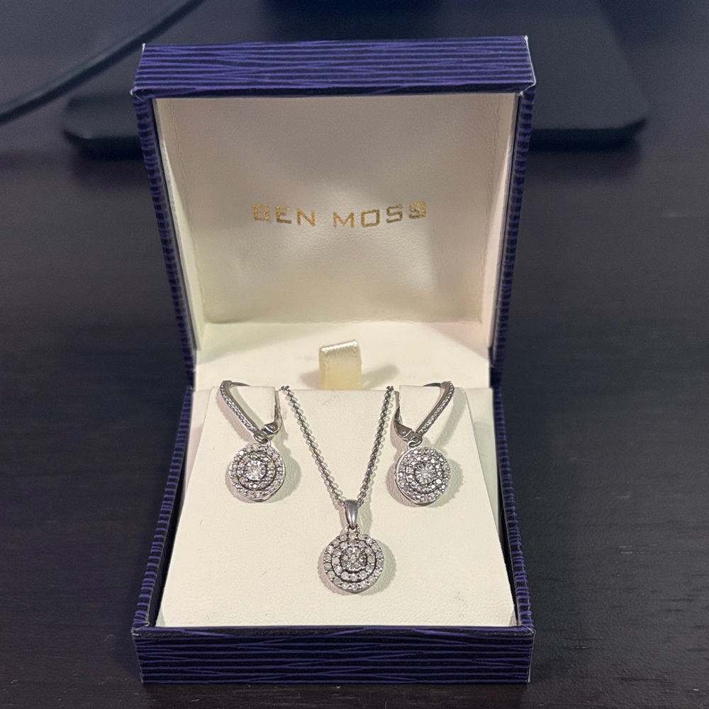 Ben Moss Original Sterling Silver Necklace and Earring Set